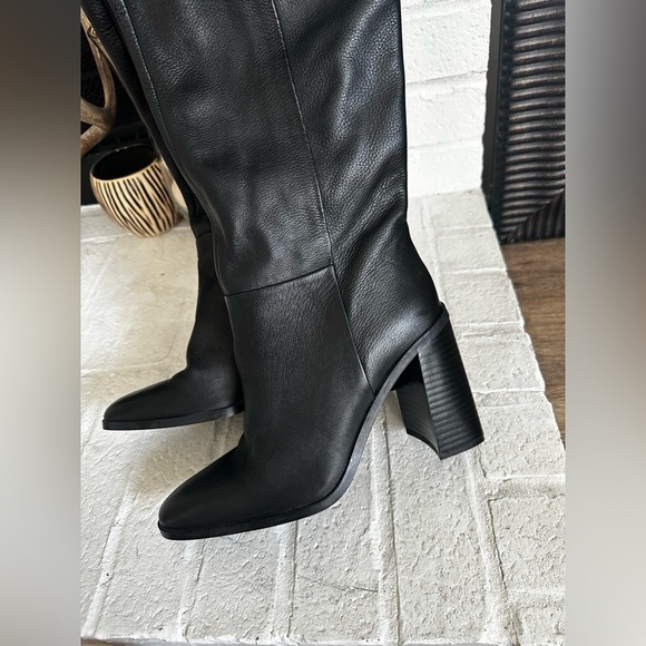 Mango Mer Leather Knee High Boots Size 9.5(40) NEW - Picture 7 of 14